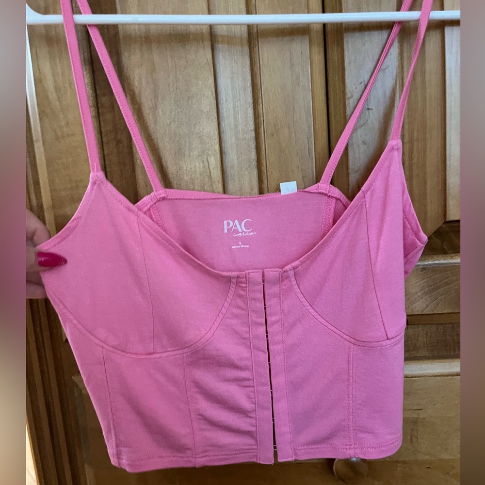 Small Pink Corset Style Crop Top